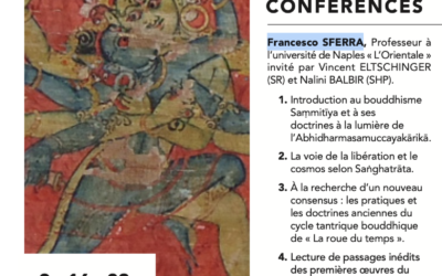 Conférences de Francesco Sferra – les 9, 16 et 23/11
