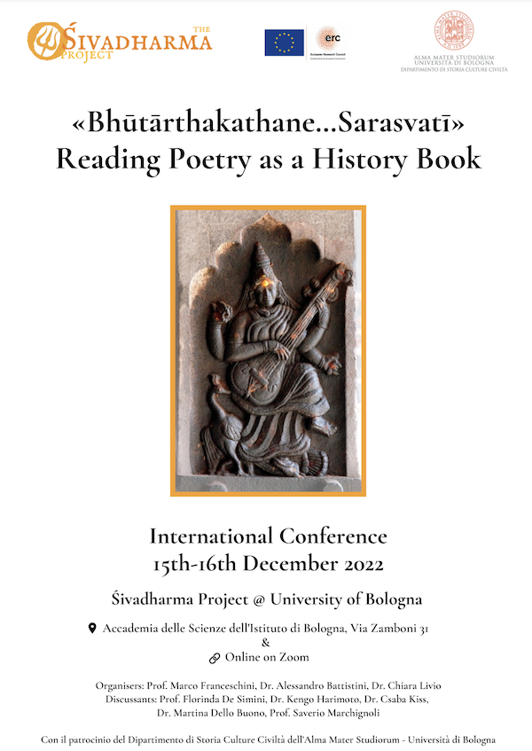 “Bhūtārthakathane… Sarasvatī”. Reading Poetry as a History Book