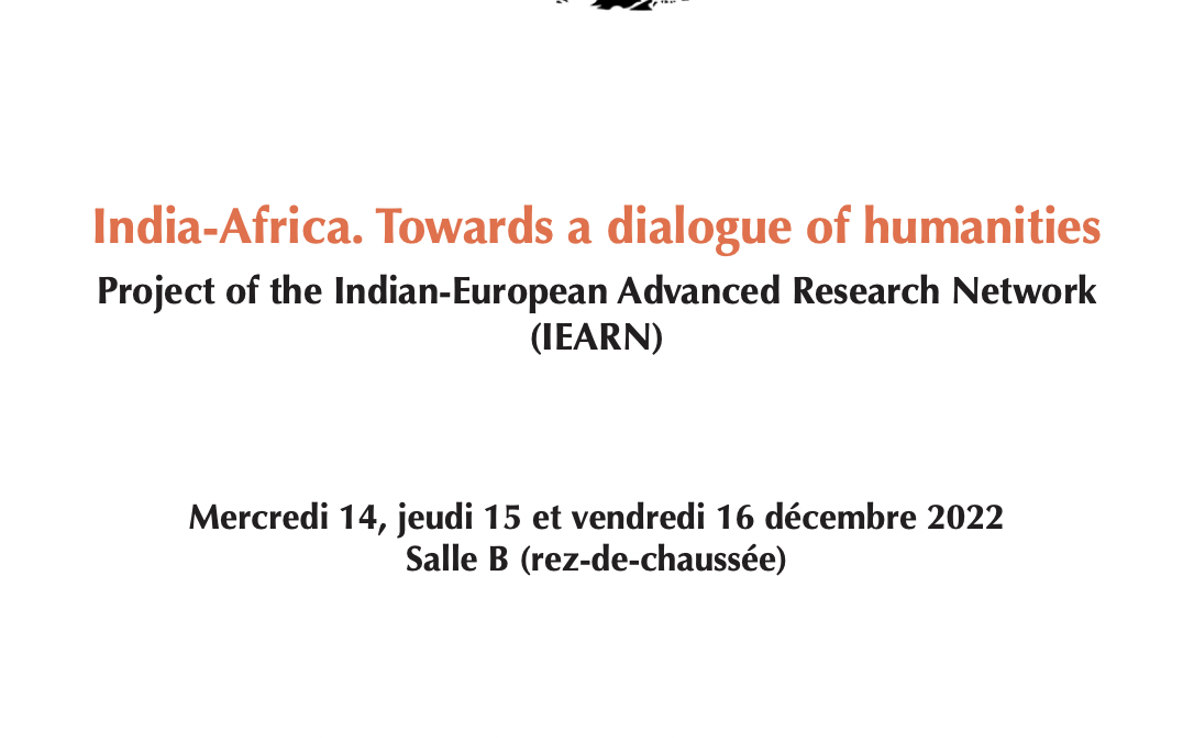 ndia-Africa. Towards a dialogue of humanities Project of the Indian-European Advanced Research Network (IEARN)