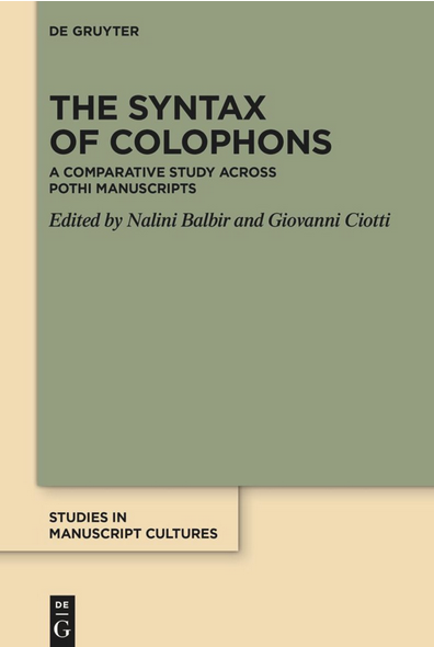 The Syntax of Colophons