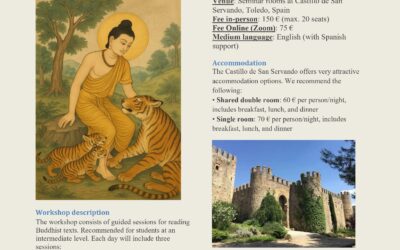 Atelier lecture de textes bouddhiques sanskrits, palis et khotanais.