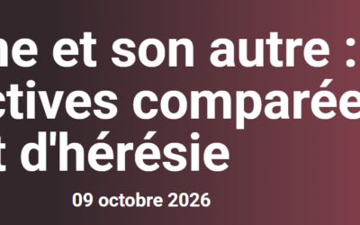 EVENEMENT REPORTE Vincent Eltschinger à la JE sur « la norme et son autre »